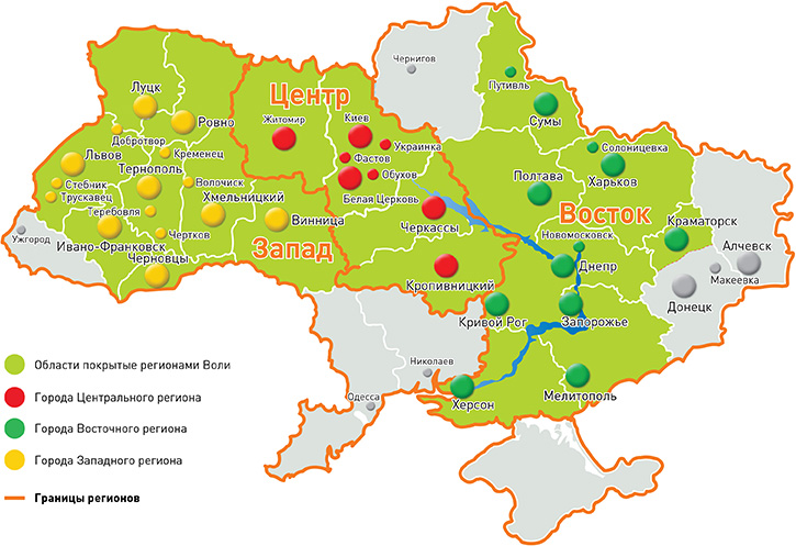 Карта окрестностей мелитополя